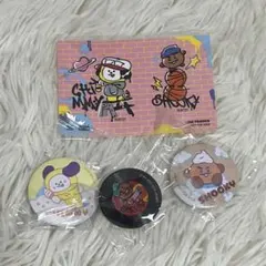 BT21×びっくらポン　缶バッチ、アクリルステッカー3個セット　おまけ付き