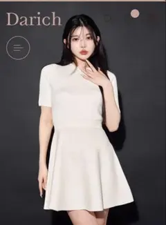 DDロゴフレアニットミニワンピース darich ブラック　秋　ダーリッチ