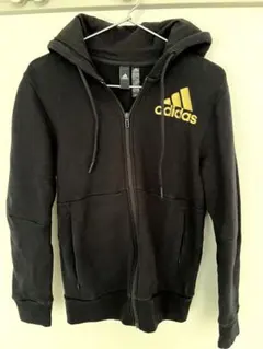 adidas フルジップ フード付きジャケット S 黒