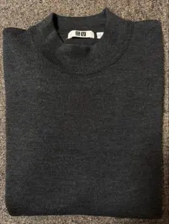 【UNIQLO U】美品 メリノブレンド モックネックセーター Lサイズ