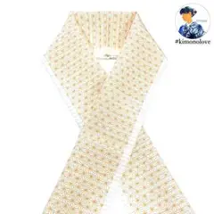 【未使用品】絽半衿 麻の葉柄 着物 vintage kimono B-0745