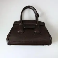 ZARA クロコダイルエンボスシティバッグ(ショルダーストラップ付)