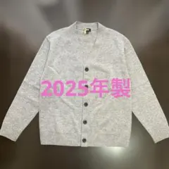 ユニクロ ウール100%Vネックカーディガン グレー ユニセックスM 2025年
