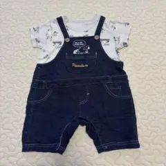 【美品】スヌーピー ロンパース ショートオール 70 80 半袖 ベビー服のサムネイル