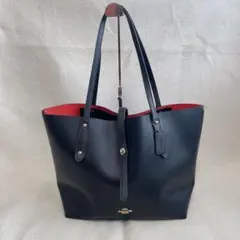未使用品 コーチ 北川景子 トートバッグ 本革 黒 A4収納可 大容量