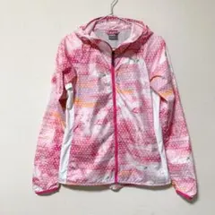 PUMA ピンク ドット柄 フード付きウィンドブレーカー