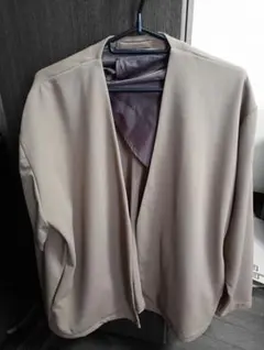 Lounge wear by BEND ノーカラージャケット ベージュ Mのサムネイル