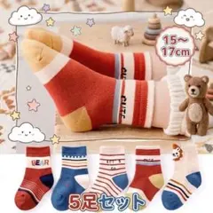 SALE★可愛いキッズ靴下★5足セット 15、16、17cm 3歳〜5歳♡