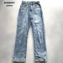 BASEMENT onlineハイウエスト ケミカルウォッシュ デニムパンツのサムネイル