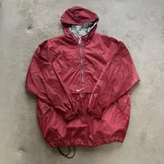 90s NIKE ナイキ アノラック ナイロンジャケット パーカー L 赤