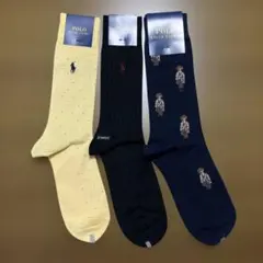POLO RALPH LAUREN 남성 양말 3 다리 세트 25-27cm