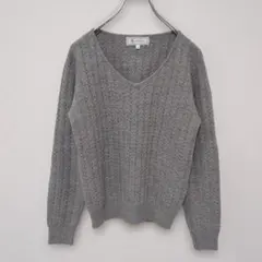 ROPE PICNIC グレー ラメVネックニット M 上品