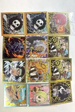 ワンピースウエハースステッカーホロ加工シール 12枚セットブルックフランキー等