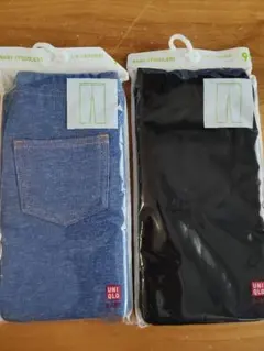 UNIQLO 90cm レギンスセット デニム・ブラック ベビー