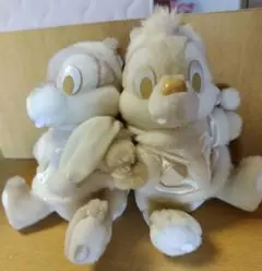 ディズニー　チップ＆デール　ホワイトぬいぐるみ　クリスマスver.　Disney