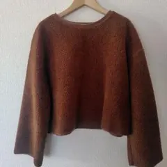 SALON adam et rope'/ボアニット/サイズF/日本製