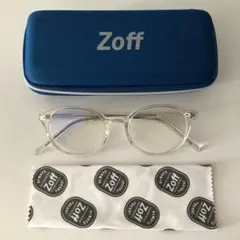 Zoff クリアフレーム メガネ ケース付き