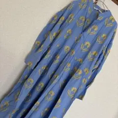 ZARA 花柄刺繍 ロングワンピース　M