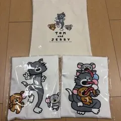 トムとジェリー 一番くじ B賞コラボTシャツ2枚、C賞コラボトートバッグ