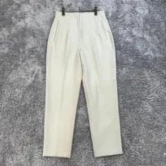 ☆ザラ【M】アイボリー スラックス ピンタック入り 春秋 オフィスカジュアル