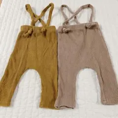 韓国ベビー服　サロペット　80 2枚セット