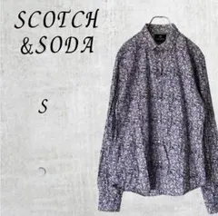 【SCOTCH&SODA】 綿100% 小花柄 総柄 長袖シャツ Sのサムネイル