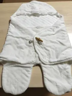 フリース星柄おくるみ フード付き