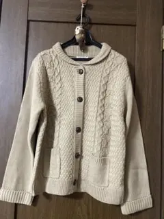 SELF +SERVICE ベージュ カーディガン　L