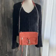 REBECCA MINKOFF 美品 ショルダーバッグ チェーン オレンジピンクのサムネイル