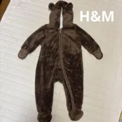 H&M クマ耳付きフリースロンパース 95cm以下用