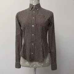 ラルフローレン　レディース　スリムフィット　チェックシャツ　　（赤4）