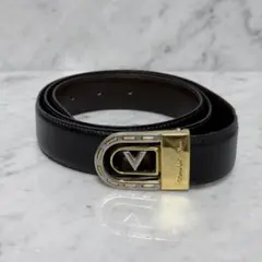 Valentino マリオ バレンチノ ベルト 本革 ブラック 黒 銀 金のサムネイル
