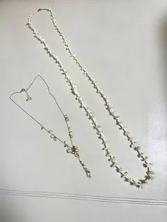 ※最終お値下げ【リーフデザイン、他】ネックレス２本セット