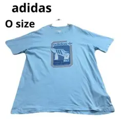 vintage y2k adidas アディダス Tシャツ ライトブルー