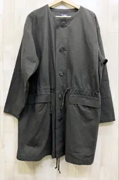 ROYAL NAVYロイヤルネイビー ノーカラー コート グレー