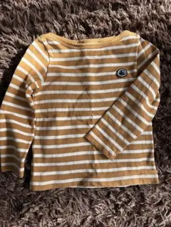 長袖カットソー 104cm マスタードストライプ