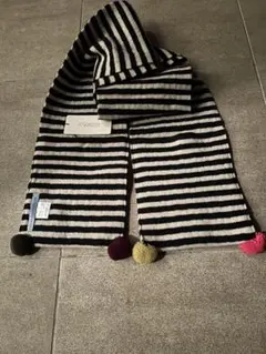 『未使用』JO GORDON ジョー ゴードン　ウールマフラー ポンポン付き