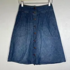 【Forever21】デニムスカート　ブルー　フレアスカート　可愛い　カジュアル
