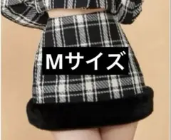 darich ドッキングファーツイードミニスカート