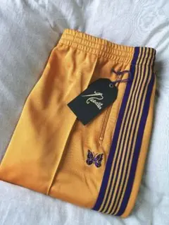 Needles トラックパンツ ストレート Sサイズ マスタード NEEDLES トラックパンツ Sサイズ ストレート マスタード