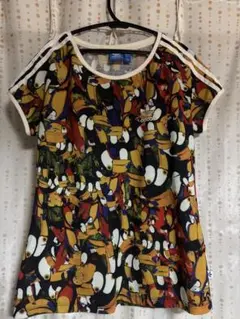 adidas カラフルオウム柄 半袖Tシャツ バンツセットアップ