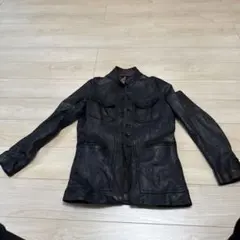 早いもの勝ち　ポールスミス　ブラックレザーシングルライダースジャケット