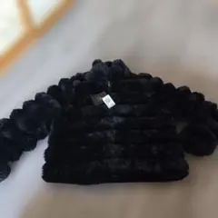 9.フェイクファージャケット　ブラック