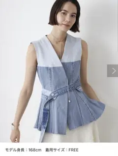 新品未使用Whim Gazette【Jeanie Blue】FLARE VEST