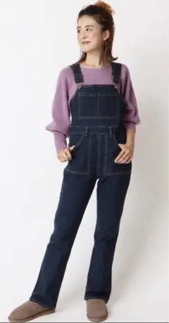 タイトデニムオールインワン