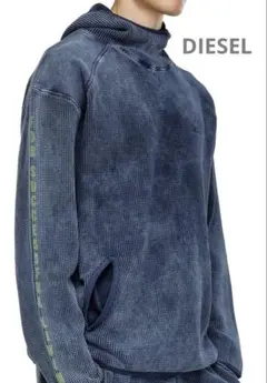 【極美品】DIESEL ディーゼル ブルー パーカー s-waf M