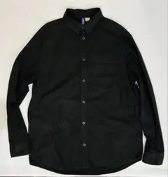 H&M エイチアンドエム　メンズL 薄手　長袖シャツ　ブラック