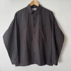 CTC STORE DOBBY CHECK SHIRTS M Brown