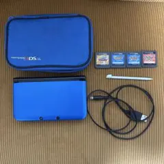 Nintendo 3DS LL 青 本体 ゲームソフト7本(ポケモンYなど)