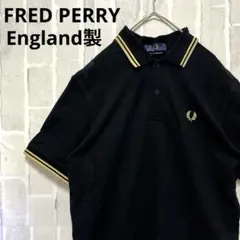 美品 90s 英国製 フレッドペリー M3 ポロシャツ 黒 XL相当 月桂樹刺繍 美品 90s 英国製 フレッドペリー M3 ポロシャツ 黒 XL相当 月桂樹刺繍